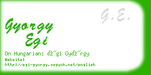 gyorgy egi business card